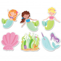 CTP8524 - Mermaid Fun 6In Designer Cut-Outs in Accents
