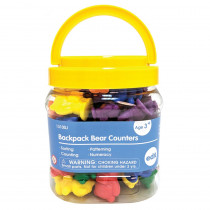 Backpack Bear Counters, Set of 96 - CTU13100 | Learning Advantage | Counting