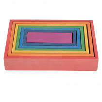 Wooden Rainbow Architect Rectangles - CTU73414 | Learning Advantage | Blocks & Construction Play