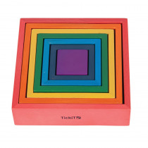 Wooden Rainbow Architect Squares - CTU73416 | Learning Advantage | Blocks & Construction Play