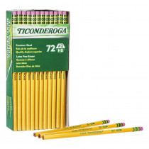 Original Ticonderoga Pencils, No. 2 Soft, Unsharpened, Box of 72 - DIX33904 | Dixon Ticonderoga Company | Pencils & Accessories