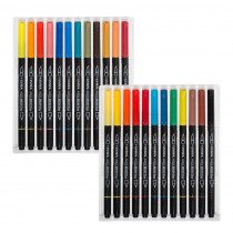 Aqua Brush Duo Art Markers, 24 Colors - DIXL6521240 | Dixon Ticonderoga Co | Markers
