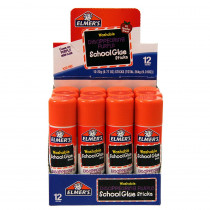 Washable School Glue Stick, Disappearing Purple, 0.77 oz, Pack of 12 - ELME524 | Sanford L.P. | Glue/Adhesives