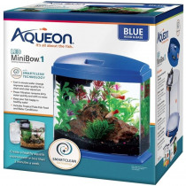 Aqueon LED MiniBow 1 SmartClean Aquarium Kit Blue - 1 gallon - EPP-AU00197 | Aqueon | 2053