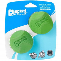 Chuckit Erratic Ball for Dogs - Medium Ball - 2.25 Diameter (2 Pack) - EPP-CK20120 | Chuckit! | 1736"