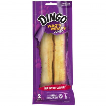 Dingo Wag'n Wraps Chicken & Rawhide Chews (No China Sourced Ingredients) - Jumbo 2 count - EPP-DG10018 | Dingo | 1996
