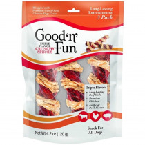 Healthy Hide Good N Fun Triple Flavor Crunchy Spirals - 3 count - EPP-DG94250 | Healthy Hide | 1996