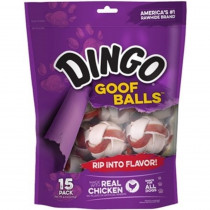 Dingo Goof Balls Chicken & Rawhide Chew - Small - 1(15 Pack) - EPP-DG95015 | Dingo | 1983"