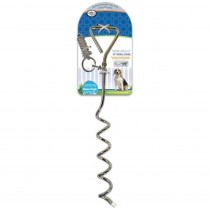 Four Paws Walk About Spiral Tie Out Stake - 19 Silver Spiral Tie Out Stake - EPP-FF95000 | Four Paws | 1993"