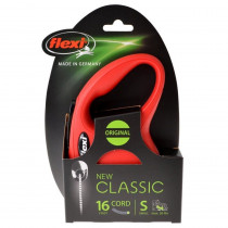 Flexi New Classic Retractable Cord Leash - Red - Small - 16' Lead (Pets up to 26 lbs) - EPP-FL10470 | Flexi | 1731