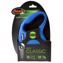 Flexi New Classic Retractable Tape Leash - Blue - Medium - 16' Tape (Pets up to 55 lbs) - EPP-FL10502 | Flexi | 1731