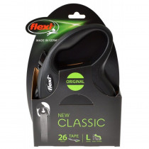 Flexi New Classic Retractable Tape Leash - Black - Large - 26' Tape (Pets up to 110 lbs) - EPP-FL10775 | Flexi | 1731