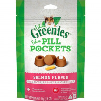 Greenies Pill Pockets Salmon Flavor Cat Treats - 1.6 oz - EPP-GR02142 | Greenies | 1945