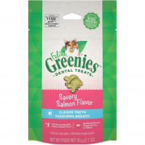 Greenies Feline Natural Dental Treats Tempting Salmon Flavor - 2.5 oz - EPP-GR11139 | Greenies | 1945