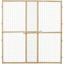 MidWest Wire Mesh Wood Presuure Mount Pet Safety Gate - 44 tall - 1 count - EPP-HY02281 | Mid West | 1967"