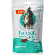 Hartz Hairball Remedy Plus Cat & Kitten Soft Chews - Savory Chicken Flavor - 3 oz - EPP-HZ11137 | Hartz | 1945