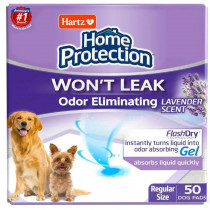 Hartz Home Protection Lavender Scent Odor Eliminating Dog Pads - Regular - 50 count - EPP-HZ14838 | Hartz | 1970