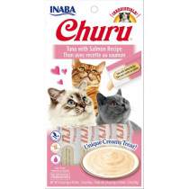 Inaba Churu Tuna with Salmon Recipe Creamy Cat Treat - 4 count - EPP-INA00666 | Inaba | 1945