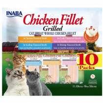 Inaba Chicken Fillet Cat Treat Whole Chicken Fillet Variety Pack - 10 count - EPP-INA00718 | Inaba | 1945