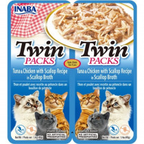 Inaba Twin Packs Tuna and Chicken with Scallop Recipe in Scallop Broth Side Dish for Cats - 2 count - EPP-INA00857 | Inaba | 1930