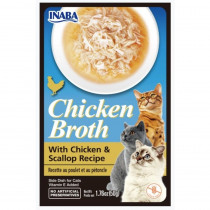 Inaba Chicken Broth with Chicken and Scallop Recipe Side Dish for Cats - 1.76 oz - EPP-INA00872 | Inaba | 1930