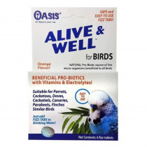 Oasis Alive and Well, Stress Preventative and Pro-Biotic Tablets for Birds - 1 count - EPP-K80070 | Oasis | 1893