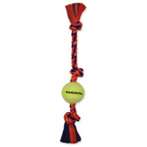 Mammoth Flossy Chews Color 3-Knot Tug with Tennis Ball 20 Medium  - 1 count - EPP-MM51012 | Mammoth | 1944"