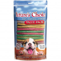 Loving Pets Nature's Choice Rawhide Munchy Stick Value Pack - 100 Pack (5 Assorted Munchy Sticks) - EPP-PC04965 | Loving Pets | 1983"