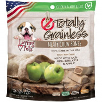 Loving Pets Totally Grainless Meaty Chew Bones - Chicken & Apple - Toy/Small Dogs - 6 oz - (Dogs up to 15 lbs) - EPP-PC05309 | Loving Pets | 1996