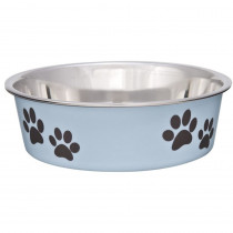Loving Pets Stainless Steel & Light Blue Dish with Rubber Base - Small - 5.5 Diameter - EPP-PC07408 | Loving Pets | 1729"