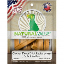 Loving Pets Natural Value Chicken Dental Sticks - 3 oz - EPP-PC08011 | Loving Pets | 1961