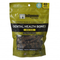 Indigenous Dental Health Bones - Original Fresh Breath Formula - 40 Mini Treats - EPP-PGB01624 | Indigenous Pet Products | 1996