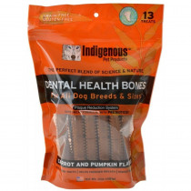 Indigenous Dental Health Bones - Carrot & Pumpkin Flavor - 13 Count - EPP-PGB01721 | Indigenous Pet Products | 1996