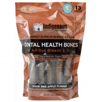 Indigenous Dental Health Bones - Duck & Apple Flavor - 13 Count - EPP-PGB01725 | Indigenous Pet Products | 1996