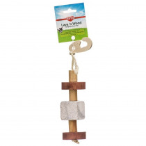 Kaytee Lava 'N Wood Hanging Chew Toy - Hanging Chew Toy - (2 Diameter x 9.5" High) - EPP-PI62077 | Kaytee | 2152"