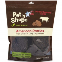 Pet 'n Shape Natural American Patties Beef Lung Dog Treats  - 1 lb - EPP-PN25016 | Pet 'n Shape | 1996