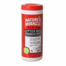 Nature's Miracle Just For Cats Litter Box Wipes - 30 Count - (7in. x 8in. Wipes) - EPP-PNP5574 | Natures Miracle | 1925