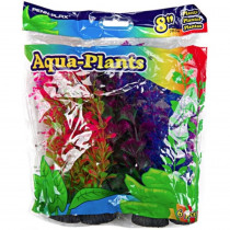 Penn Plax Colorful Aquarium Plastic Plant Pack 8 Assorted Colors - 6 count - EPP-PP07147 | Penn Plax | 2007"