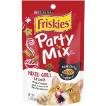 Friskies Party Mix Cat Treats - Mixed Grill Crunch - 2.1 oz - EPP-PR23795 | Purina | 1945