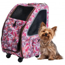 Petique 5-in-1 Pet Carrier for Dogs Cats and Small Animals Pink Camo - 1 count - EPP-PTQ00826 | Petique | 1956