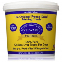 Stewart Pro-Treat 100% Freeze Dried Chicken Liver for Dogs - 11.5 oz - EPP-R01714 | Stewart | 1996