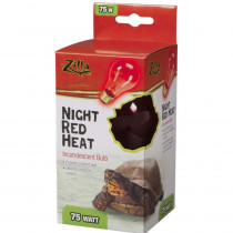 Zilla Incandescent Night Red Heat Bulb for Reptiles - 75 Watt - EPP-RP67146 | Zilla | 2020