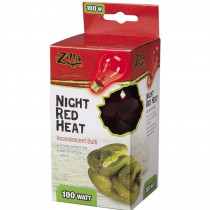 Zilla Incandescent Night Red Heat Bulb for Reptiles - 100 Watt - EPP-RP67147 | Zilla | 2020