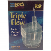 Lees Triple Flow Corner Filter - Large - 4L x 4"W x 6"H (100 GPH) - EPP-S13415 | Lee's | 2036"