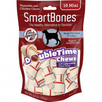 SmartBones DoubleTime Bone Chews for Dogs - Chicken - Mini - 16 Pack - (2.5 Long - For Dogs 5-10 lbs) - EPP-SB02020 | Smartbones | 1996"