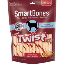 SmartBones Vegetable and Chicken Smart Twist Sticks Rawhide Free Dog Chew - 50 count - EPP-SB02942 | Smartbones | 1996