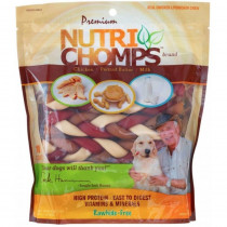 Nutri Chomps Premium Mixed Flavor Braids Dog Chews 6 Inch - 10 count - EPP-SCP98889 | Scott Pet | 1996
