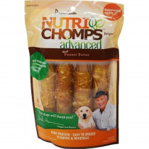Nutri Chomps Advanced Twists Dog Treat Peanut Butter Flavor - 4 count - EPP-SCP98894 | Nutri Chomps | 1996