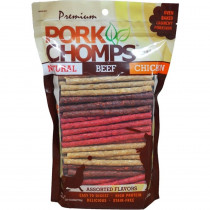 Pork Chomps Munchy Sticks Dog Treat Assorted Flavors - 100 count - EPP-SCP99003 | Pork Chomps | 1996