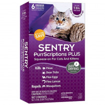 Sentry PurrScriptions Plus Flea & Tick Control for Cats & Kittens - Cats Over 5 lbs - 6 Month Supply - EPP-SG02111 | Sentry | 1929